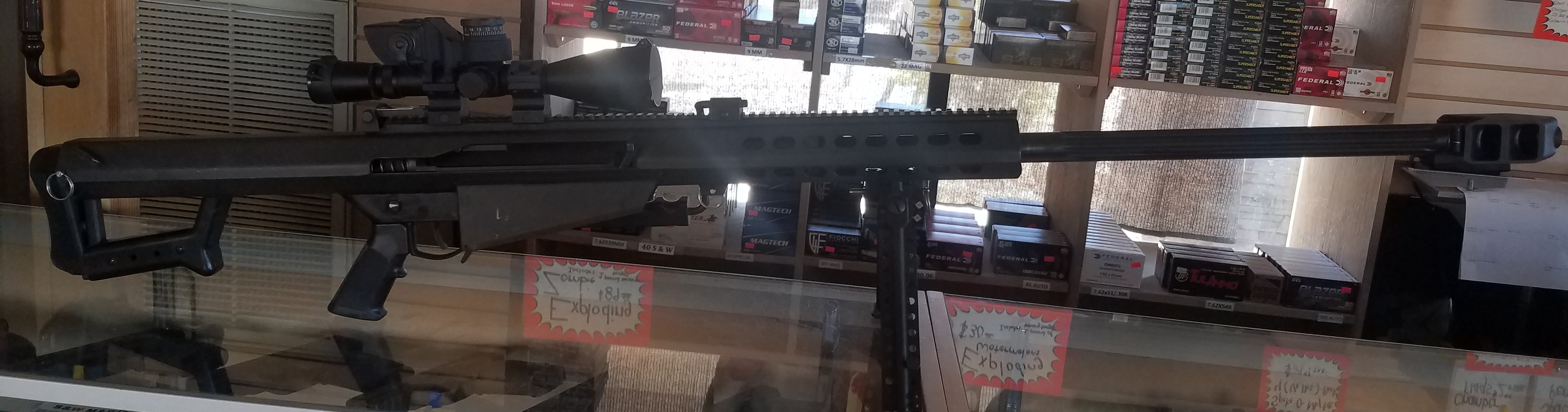 Barret M82A1 .50 BMG w/Extras