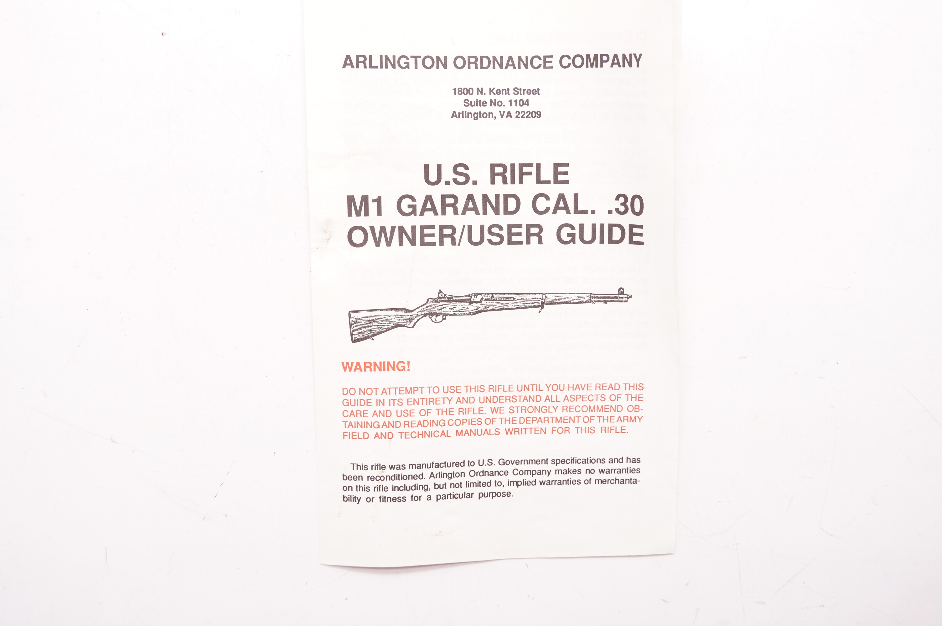 M1 Garand Tanker In Box