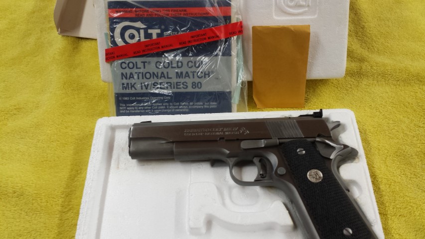 Colt Gold Cup National Match, MKIV, Series 80, Stainless NIB
