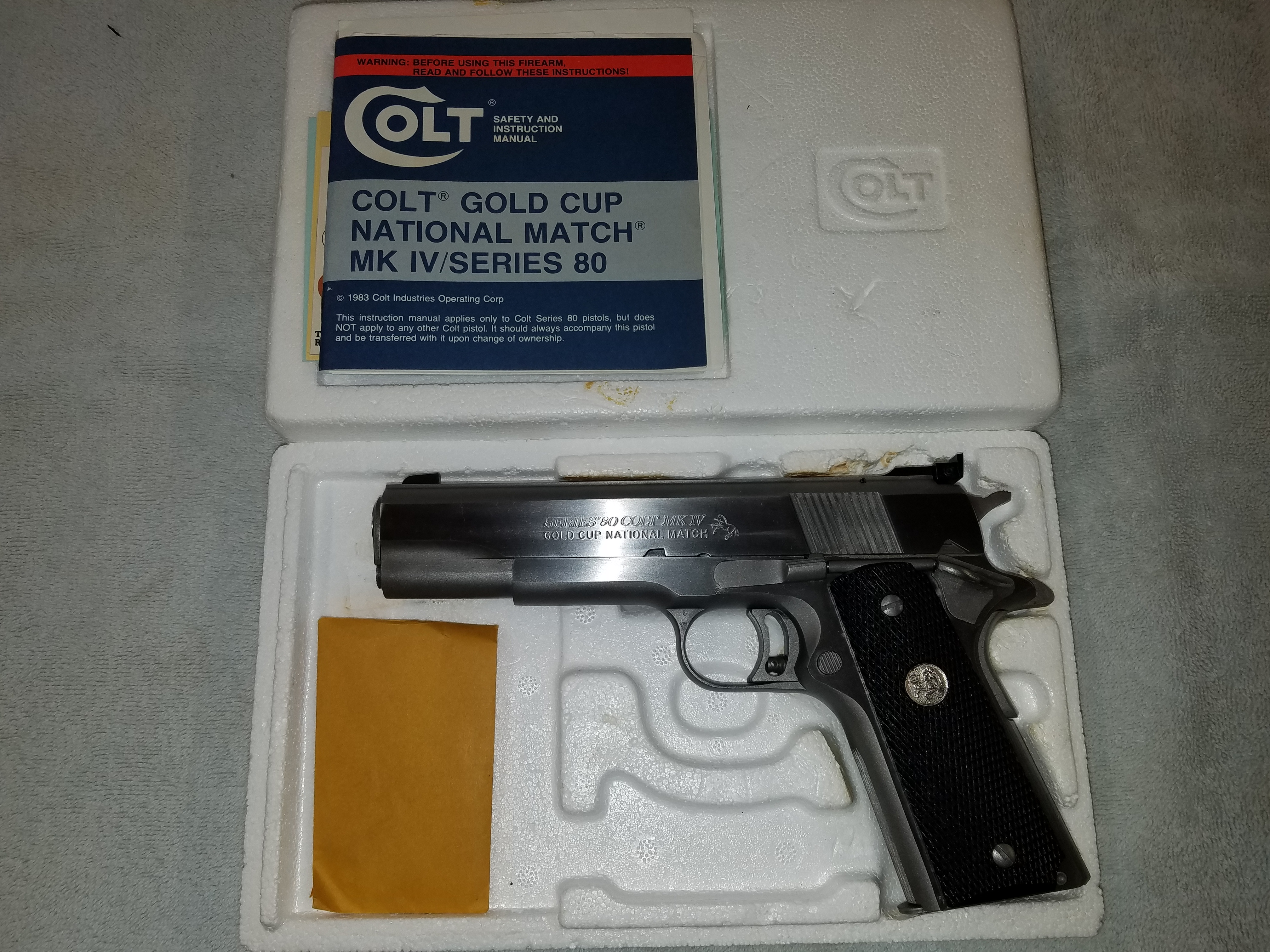 Colt Gold Cup National Match, MKIV, Series 80, Stainless NIB
