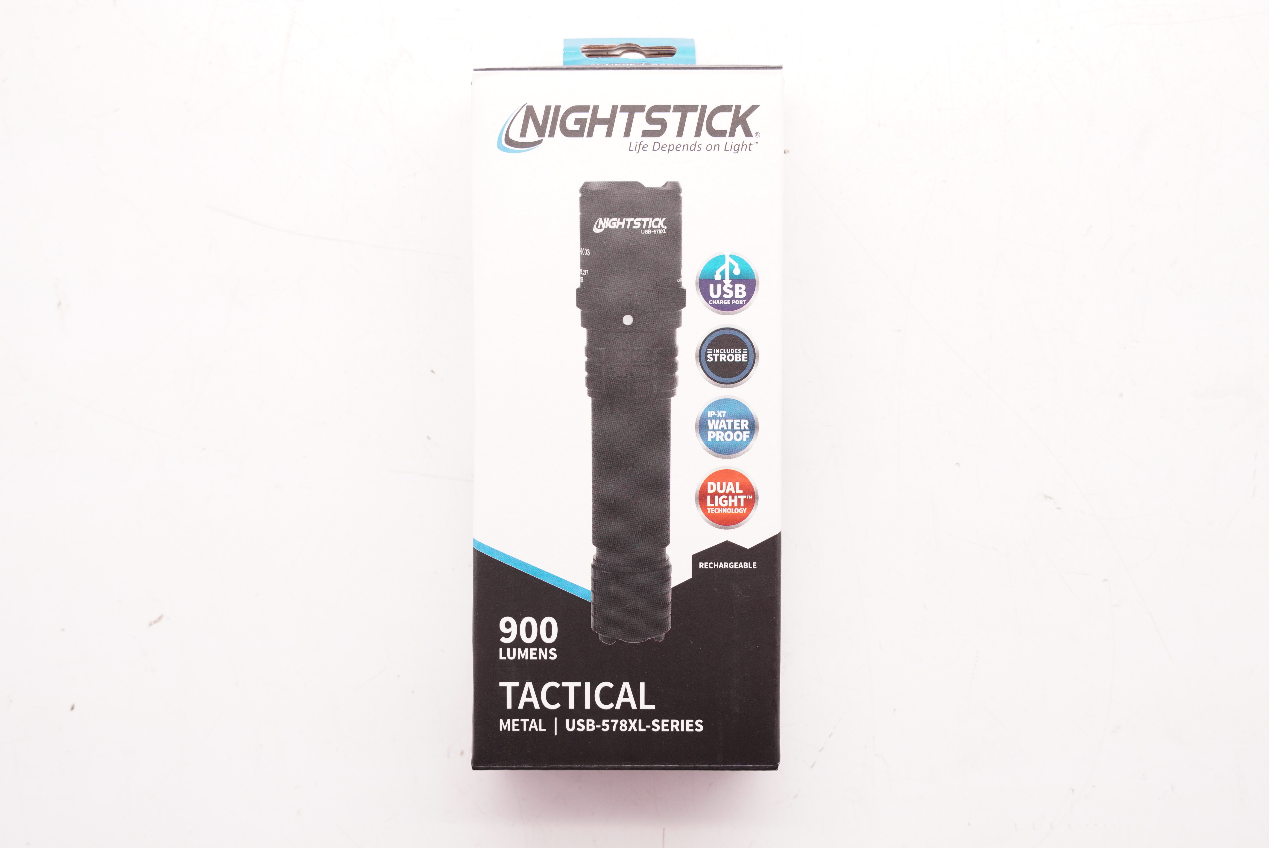 Nightstick USB-578XL- Blue  Rechargeable Tactical Flashlight w/holster