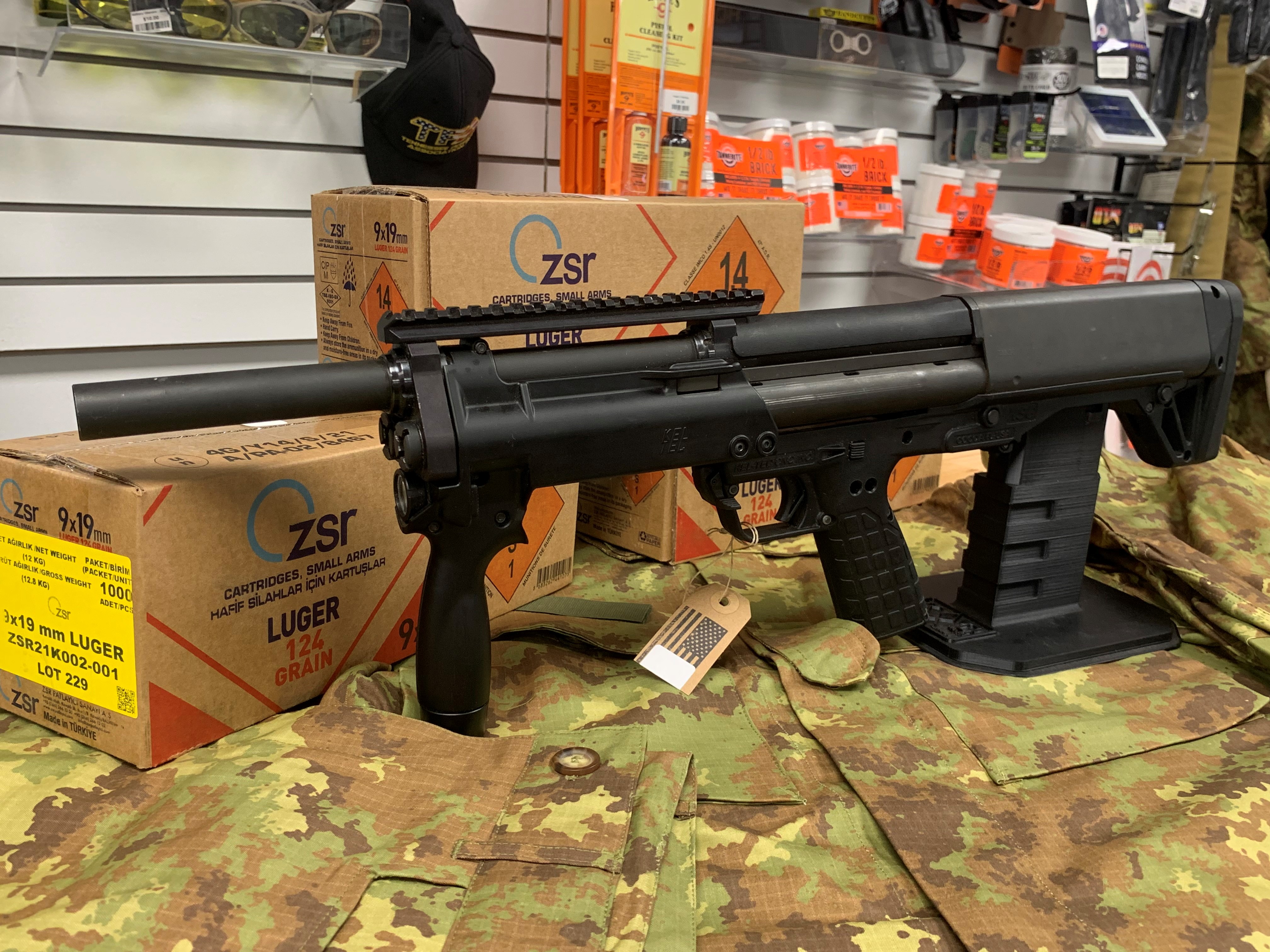 Kel-Tec, KSG, Pump Action Shotgun, 12 Gauge, 3" Chamber, 18.5" Barrel, Black Finish, Synthetic Stock, Tactical Handguard with Rails, 7+7 Rounds