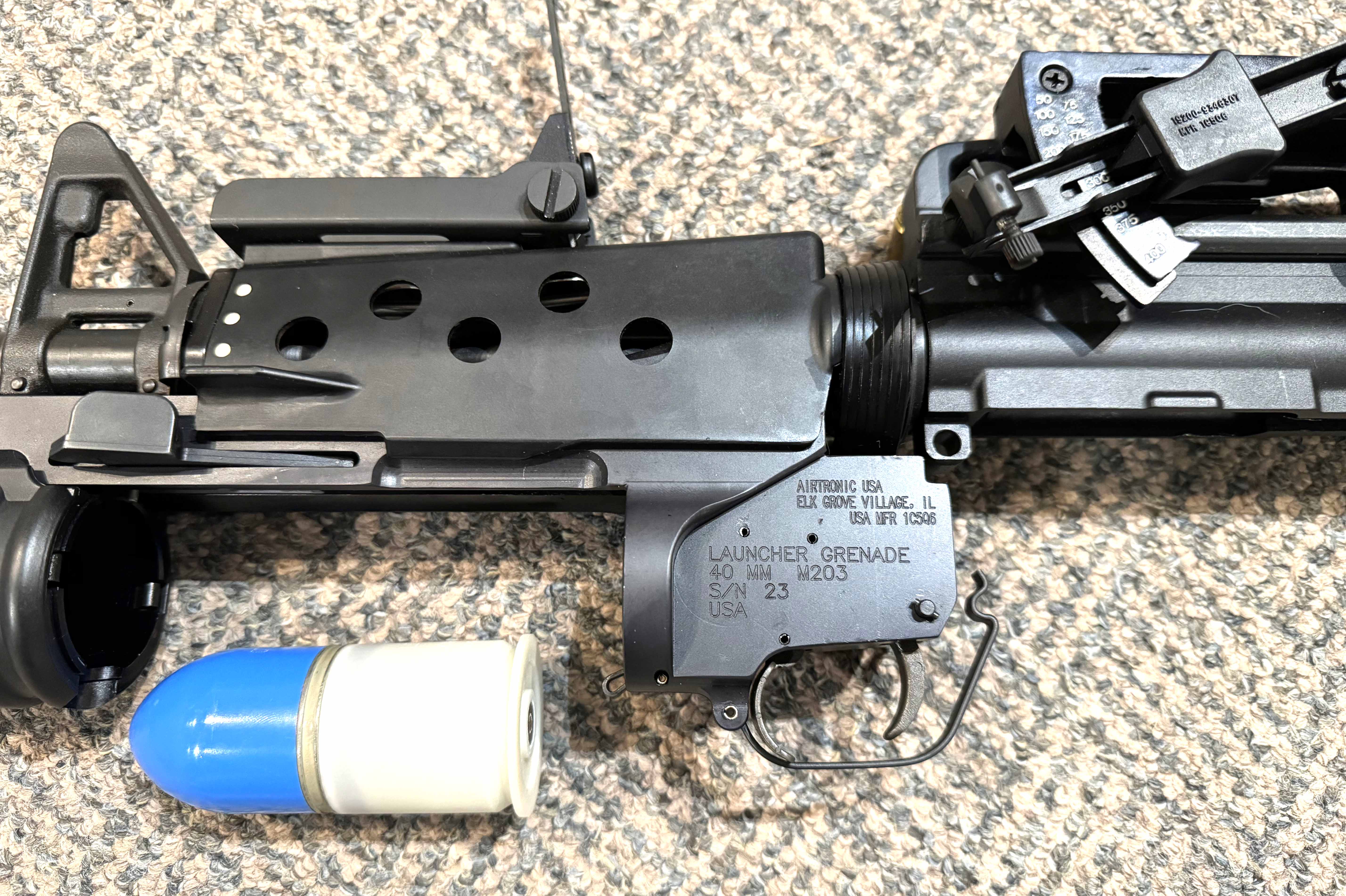 M203 Grenade Launcher on DPMS Upper Receiver