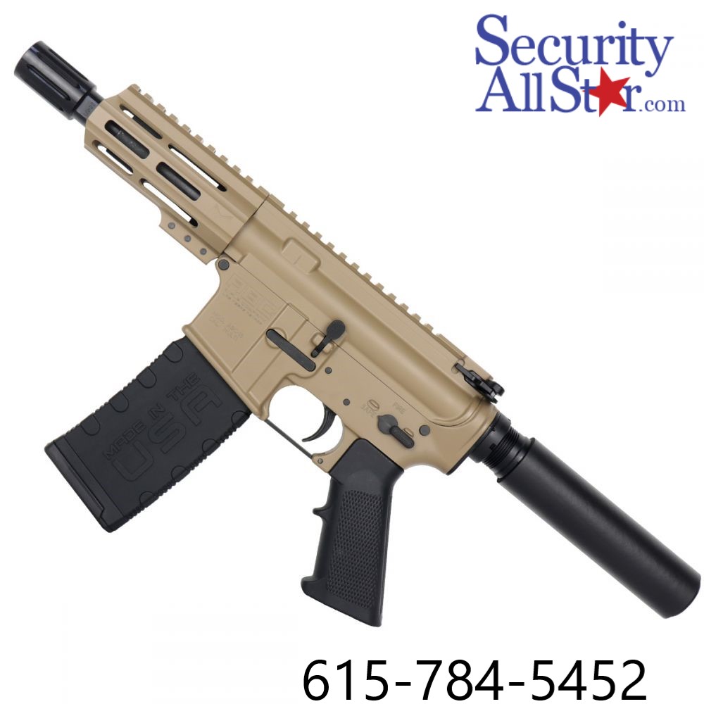 AR-15 Micro, 5.56NATO, Billet, 5" Barrel Custom M-Lock Handguard, FDE
