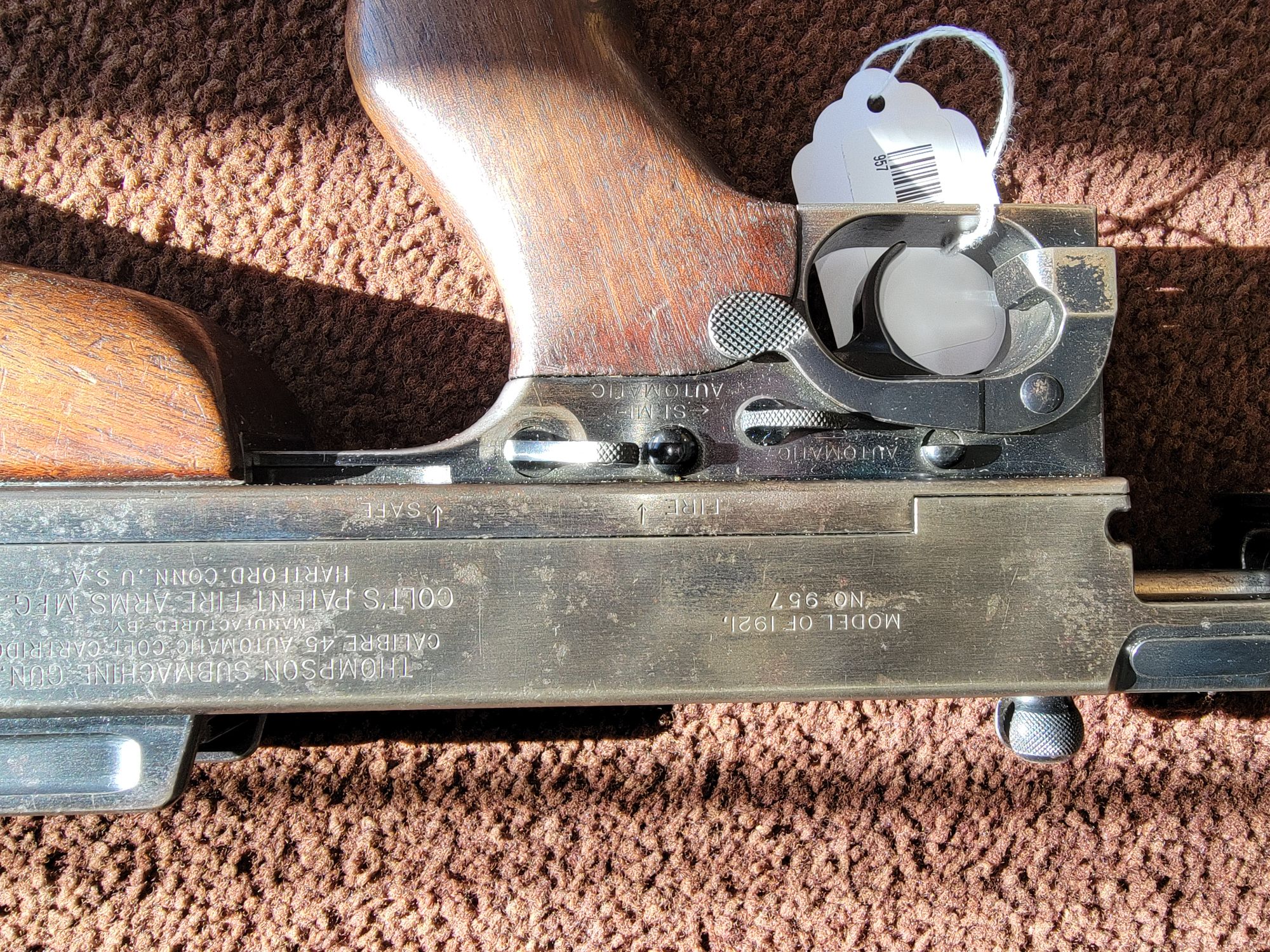 Low Serial Number Colt 1921 Thompson Transferable