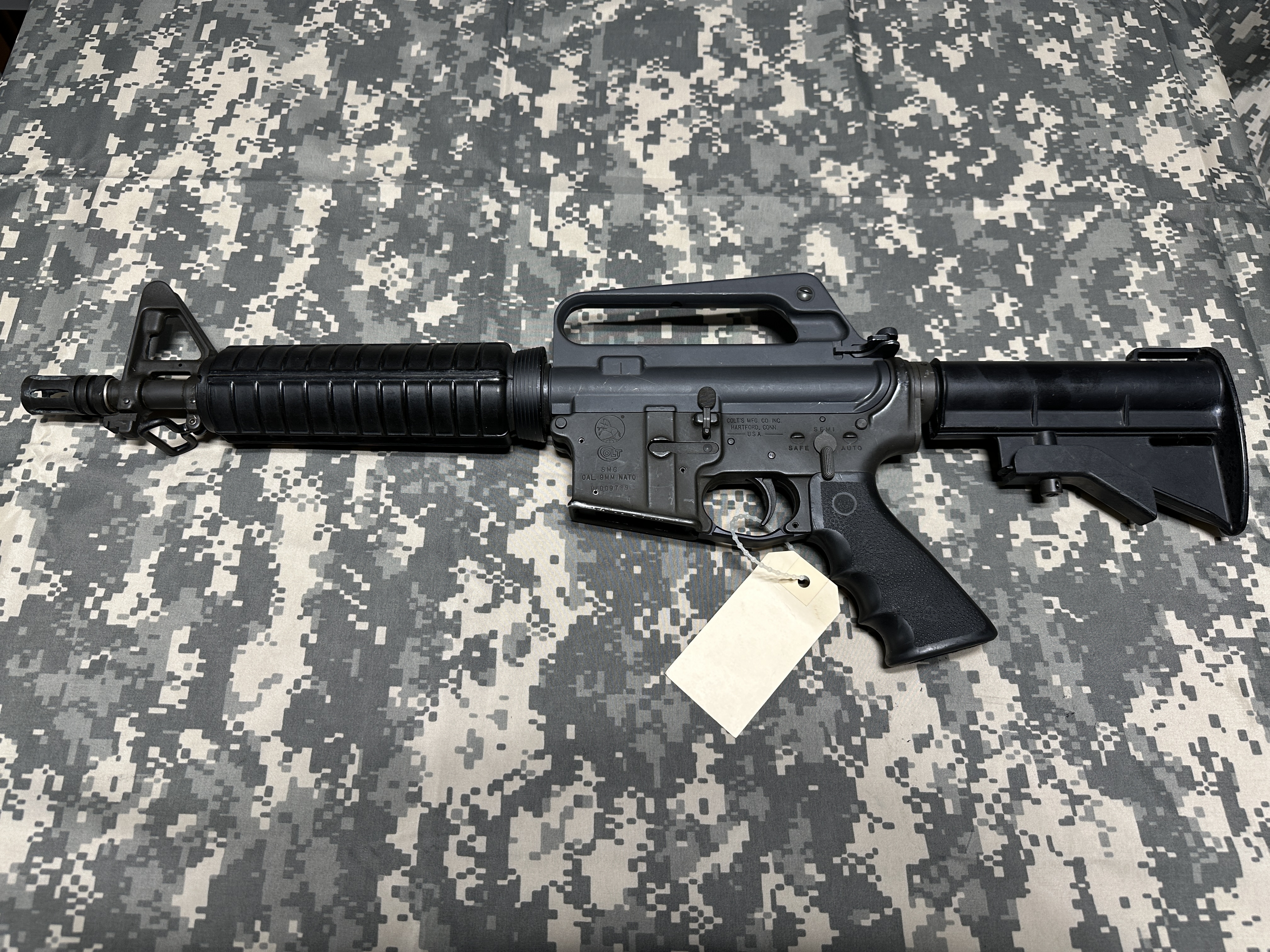 Archived Gun Listing: NO LAW LETTER POST SAMPLE FACTORY COLT SMG 9MM ...