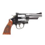 S&W 27 357MAG 4''BBL 6SHOT BLUE WOOD GRPS CA COMPLIANT