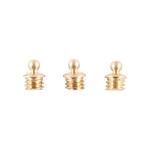 BRASS SKIRTED BEAD, 1/16'' 3-56 TPI, GOLD, 3-PAK