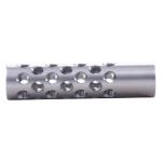 #1 MUZZLE BRAKE 22 CALIBER 1/2-28 CHROME MOLY SILVER