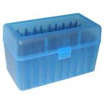 Flip Top Rifle Ammo Box 224 Clark-9.3x57mm 50 Round Blue