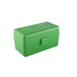 Flip Top Rifle Ammo Box 220 Swift-338 Federal 50 Rnd Green