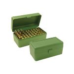 Flip Top Rifle Ammo Box 25 Wsm-6.5 Prc 50 Rnd Green