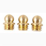 BRASS SKIRTED BEAD, 1/8'' 6-48 TPI, GOLD, 3-PAK