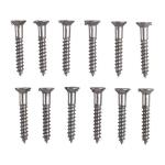 4X3/4'' STEEL FLAT HEAD WOOD SCREWS BLUED 12 PACK