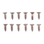 4X3/8'' STEEL FLAT HEAD WOOD SCREWS BLUED 12 PACK
