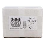 38 CAL (.358'') 158GR RNFP LEAD BULLETS 500/BOX