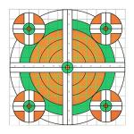 ORANGE & GREEN BULL TARGETS 12/PACK