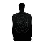 B27CB POLICE SILHOUETTE CARDBOARD 24X45''  TARGETS 25PK