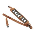 FEATHERLIGHT RIFLE SLING WITH SWIVELS BLACK & BROWN