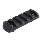 M-LOK RAIL 5 SLOT PICATINNY ALUMINUM BLACK 2.375''