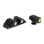 GLOCK 17/19/33/46 YELLOW FRONT & CLEAR U NOTCH REAR