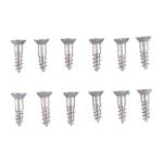3X3/8'' STEEL FLAT HEAD WOOD SCREWS BLUED 12 PACK