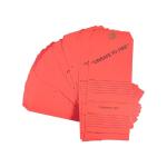 UNSAFE TO FIRE TAGS 50 PACK