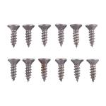 6X1/2'' STEEL FLAT HEAD WOOD SCREWS BLUED 12 PACK