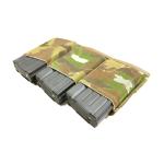 TRIPLE 308 MAGAZINE POUCH MOLLE MOUNT MULTICAM