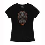 WOMEN'S SUGAR SKULL BLEND T-SHIRT XL BLK