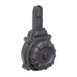 GLOCK~STYLE DRUM MAGAZINE 50-RD POLYMER BLACK 9MM