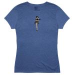 HULA GIRL TRI-BLEND T-SHIRT 4X-LARGE ROYAL HEATHER