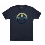 CASCADE ICON LOGO CVC T-SHIRT NAVY HEATHER SMALL