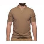 BOSS RUGBY SHIRT SHORT SLEEVE COYOTE BROWN MED
