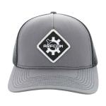 CHARCOAL SNAPBACK W/ BLACK MESH & DIAMOND PATCH