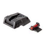 BLACK REAR/RED FRONT ADJUSTABLE SIGHT SET, NOVAK STYLE