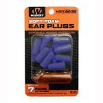 FOAM EAR PLUGS BLUE W/ ORANGE CARRY CANNISTER 7-PK
