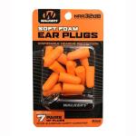 FOAM EAR PLUGS ORANGE W/ BLACK CARRY CANNISTER 7-PK