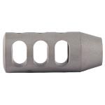QUICK DISCHARGE BRAKE 30 CALIBER 9/16-28 SS SILVER