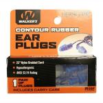 CORDED RUBBER EAR PLUGS W/ BLUE/YELLOW CORD