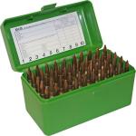 FLIP TOP RIFLE AMMO BOX 26 NOSLER-10.75X68 MAUSER 50 RND GRN