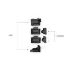 STACKED ANGLED GRIP WITH CABLE MANAGEMENT SYSTEM
