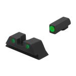 HVS SET GLOCK~ 9/40/357, GREEN OUTLINE FRONT