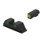 HVS SET GLOCK~ 9/40/357, YELLOW OUTLINE FRONT