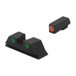 HVS SET GLOCK~ 9/40/357, ORANGE OUTLINE FRONT