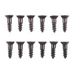 8X5/8'' STEEL FLAT HEAD WOOD SCREWS BLUED 12 PACK