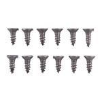 8X1/2'' STEEL FLAT HEAD WOOD SCREWS BLUED 12 PACK