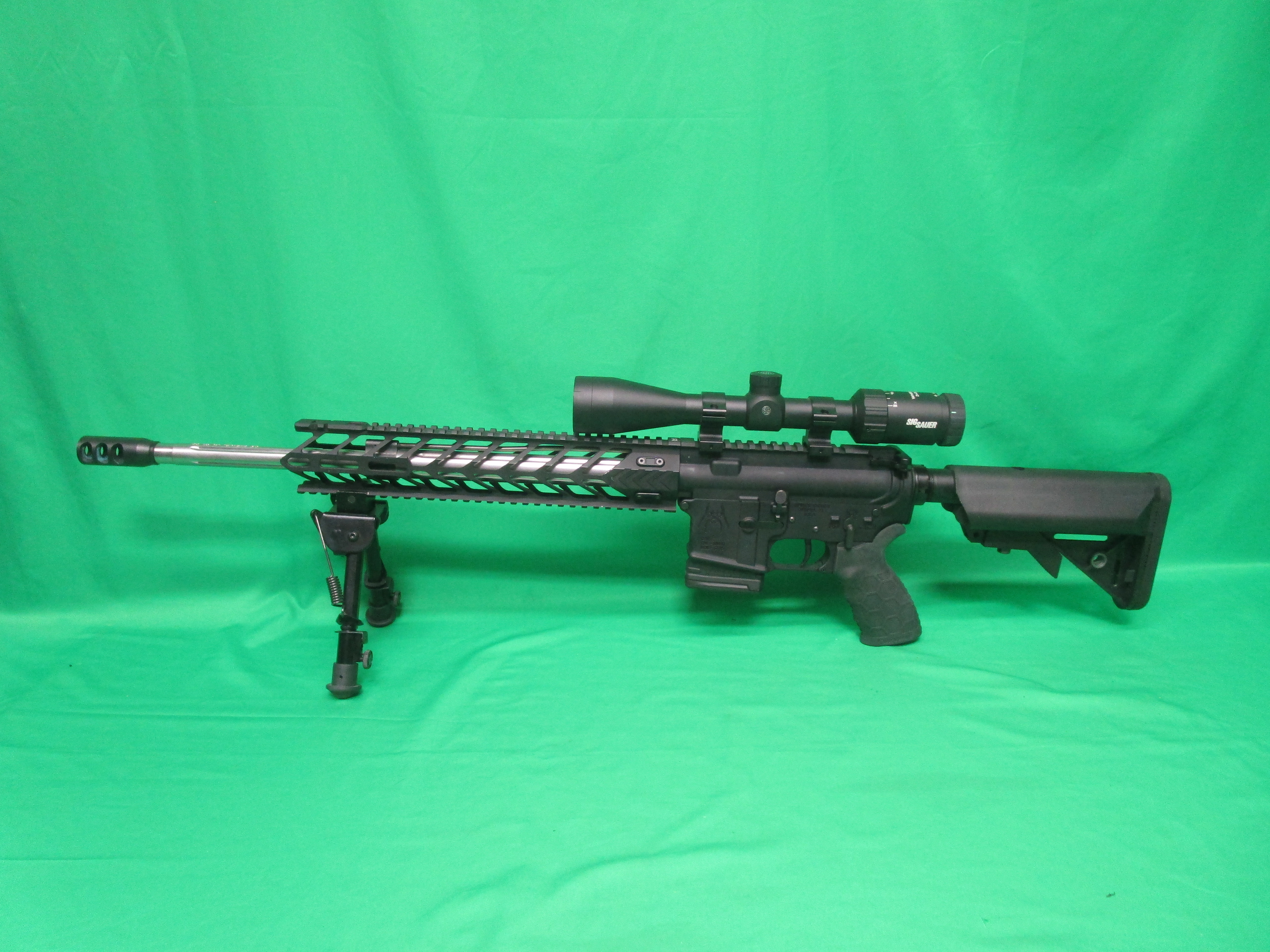 USED SPIKE'S TACTICAL ST15 6.5 GRENDEL 18" STAINLESS FLUTED BARREL W/ BIPOD, SCOPE, & 1 MAG SCR076581