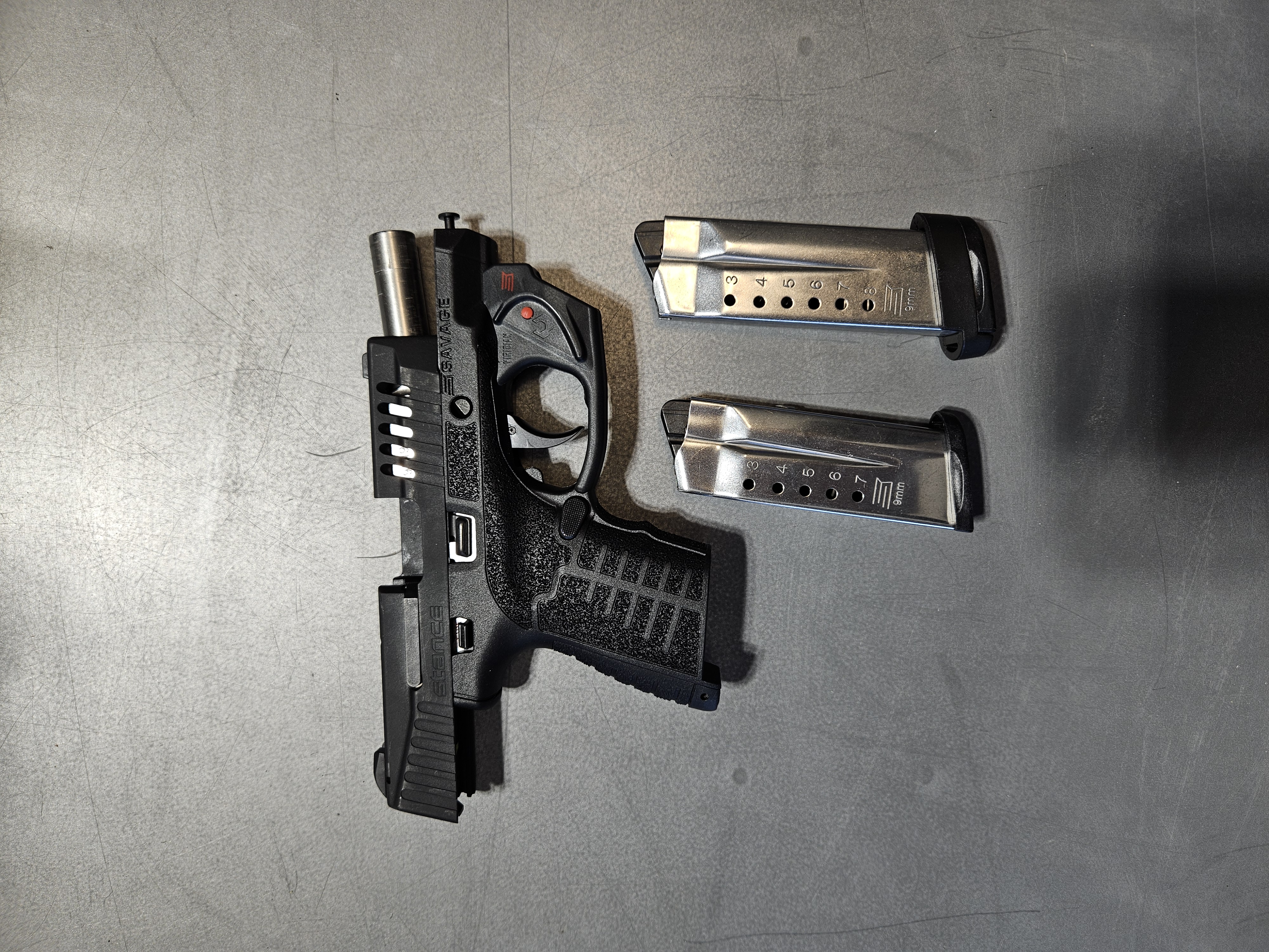 Savage Stance BLKLZ 9mm w/Viridian Red Dot Laser & Holster