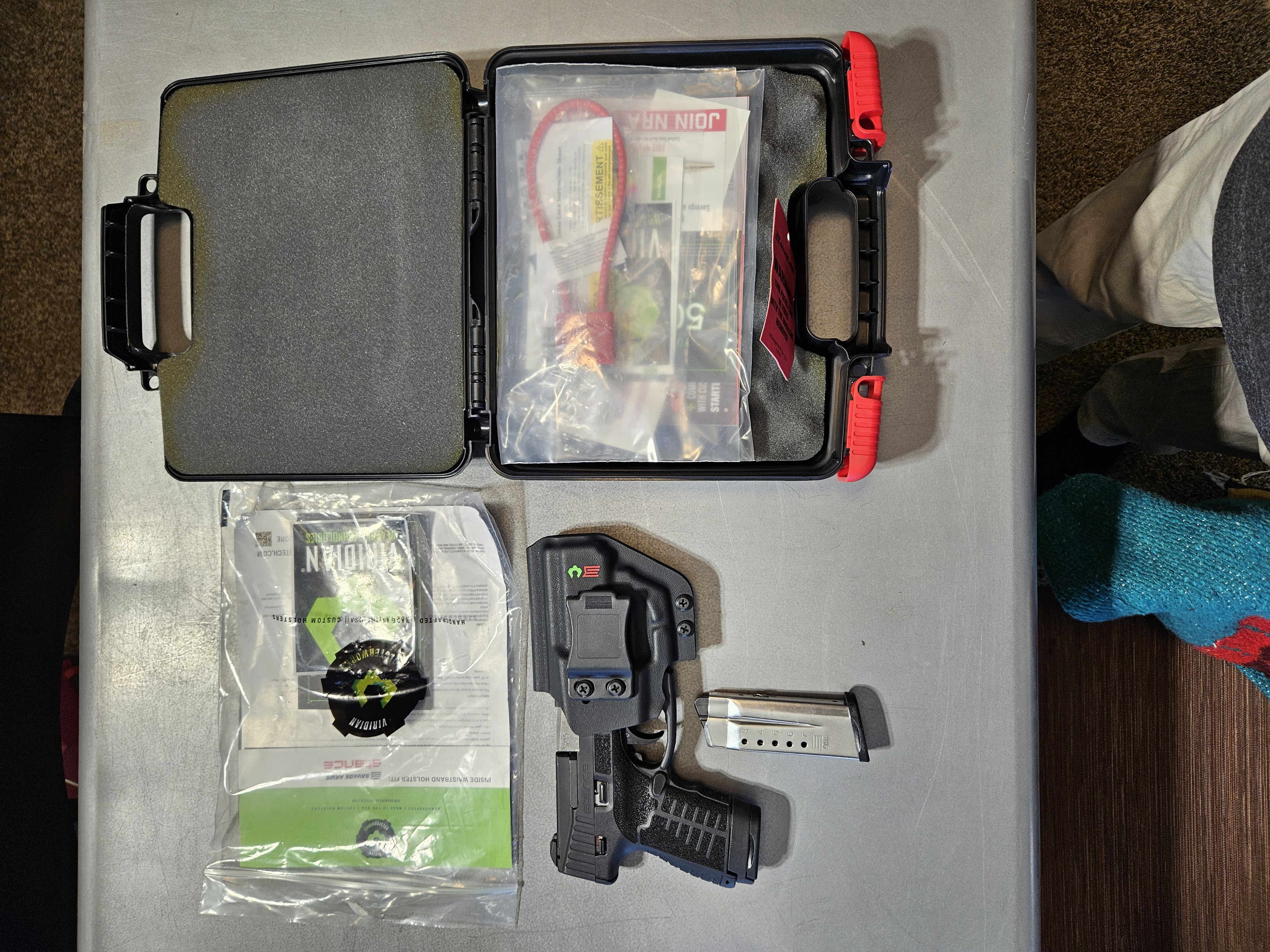 Savage Stance BLKLZ 9mm w/Viridian Red Dot Laser & Holster